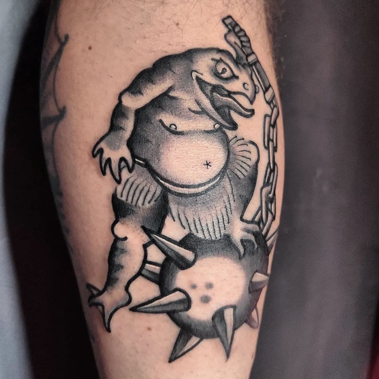Toad with a flail.
